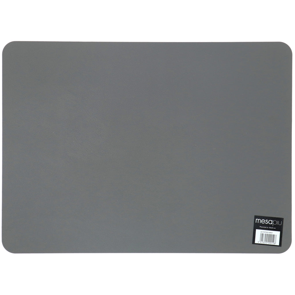 Mesapiu mesapiu placemat lederlook grey 45x33 cm