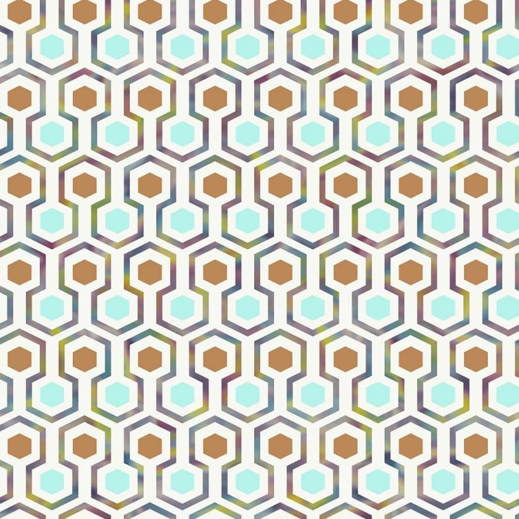 Noordwand noordwand behang good vibes hexagon pattern groen en oranje