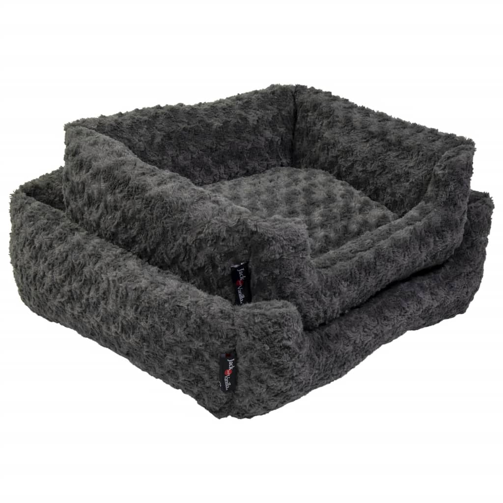 Jack and vanilla jack and vanilla huisdierenbank softy xs 50x43x17 cm rosette grijs