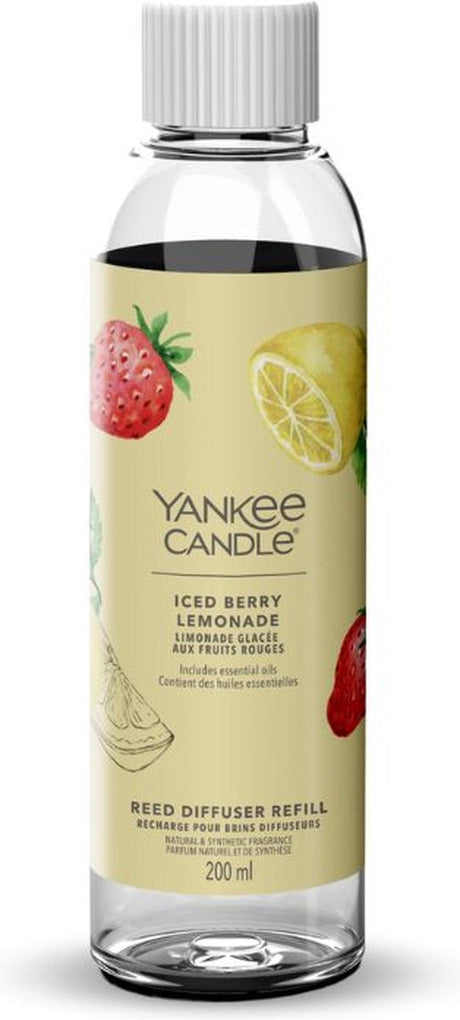Yankee candle - navulling voor geurstokjes 200 ml - iced berry lemonade