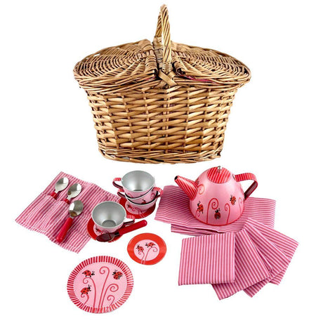 Egmont toys theeset tin in mand lieveheersbeestje 27x15x21 cm.