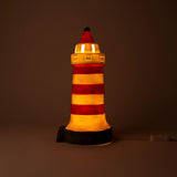 Egmont lamp vuurtoren rood-wit. 17x35 cm