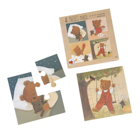 Egmont puzzel marcel. 4-6-9-12 stukjes.