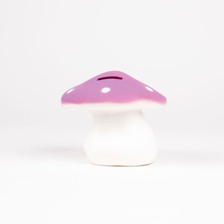 Egmont spaarpot paddenstoel lila. 11 cm.
