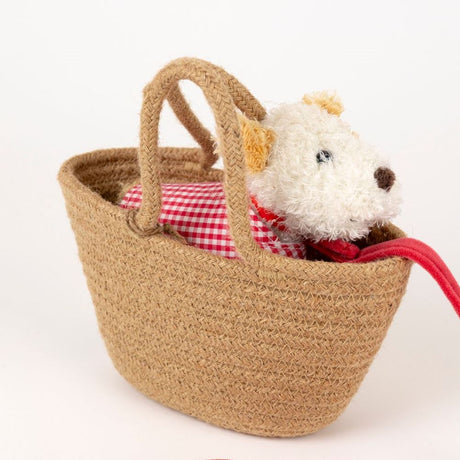Egmont knuffel eliot met riem jas mandje