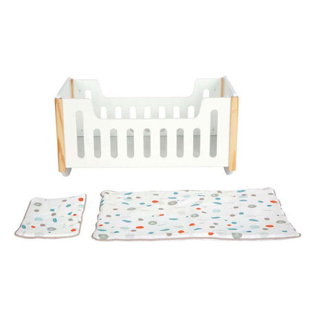 Small foot - houten poppenbed wit little button