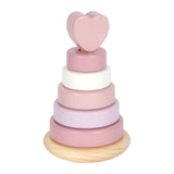Small foot - houten stapeltoren roze - 7dlg.