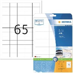 Herma printeretiketten labels premium a4 38.1x21.2 mm white paper matt 1625 pcs.