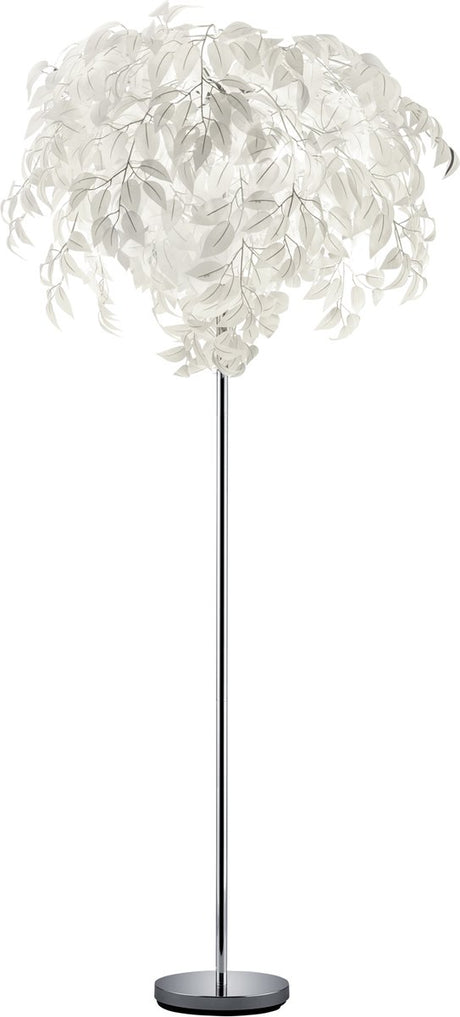 Rl live your light reality leavy - vloerlamp - chroom - excl. 3x e14 4,9 w - voetschakelaar - patroon bescherming