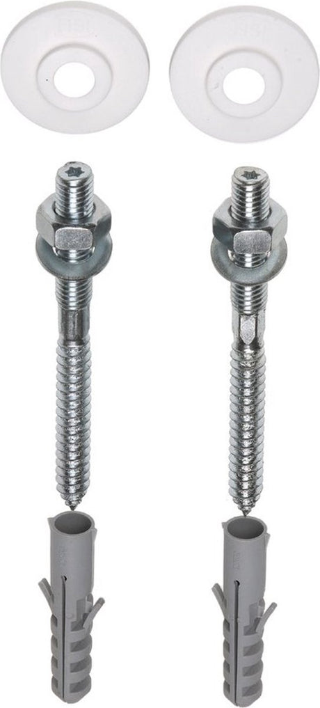 Plieger wastafel bevestigingsset van 2 - m10x110mm - met plug