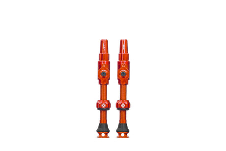 Muc-off tubeless valve big bore lite large orange presta valve 45mm