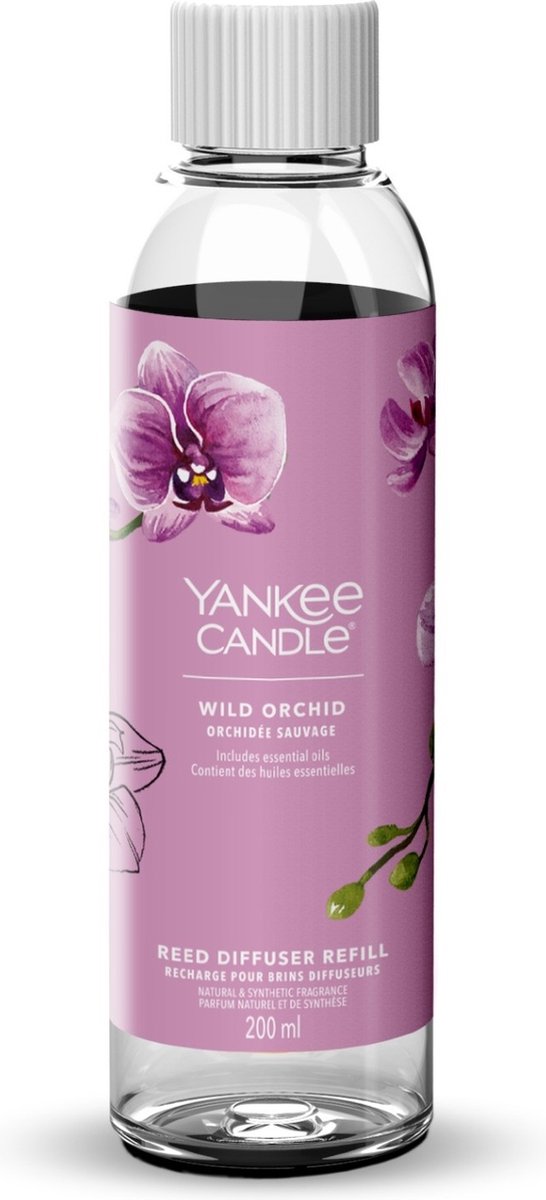 Yankee candle - navulling voor geurstokjes 200 ml - wild orchid