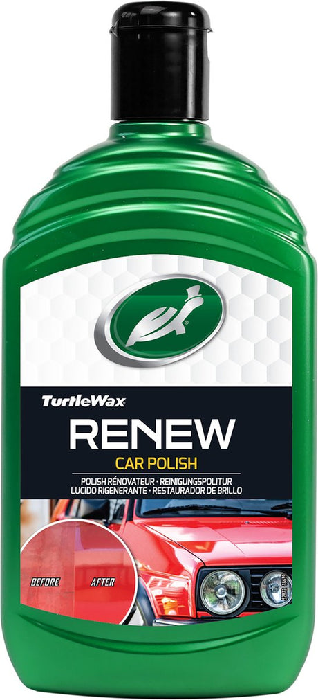 Turtle wax gl renew polish - verwijdert krassen, schaafplekken en verwering - brengt kleur terug – voor doffe, verbleekte lakken - perfect voor oudere auto’s - 500ml