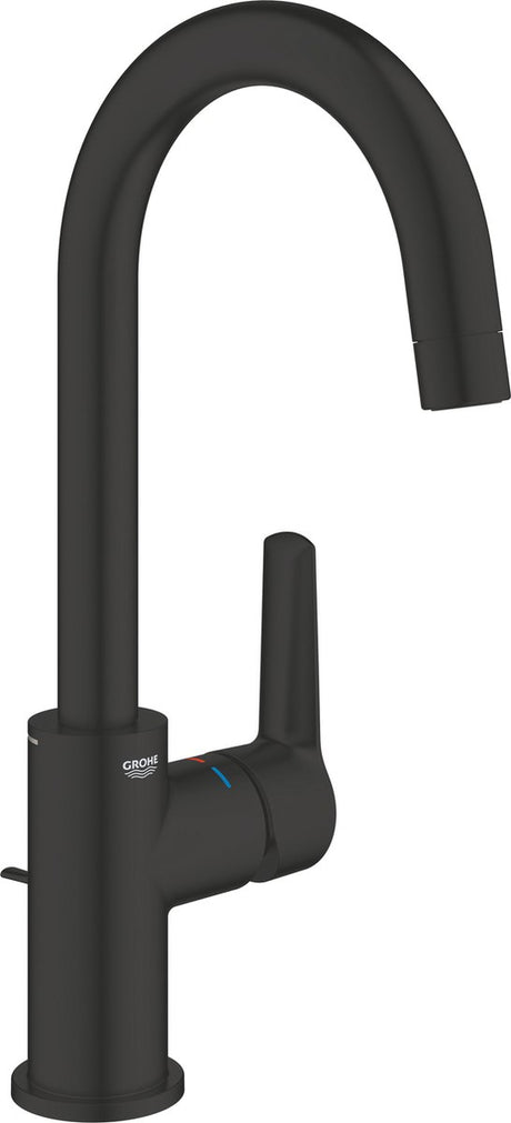 Grohe quickfix start eengreeps wastafelmengkraan waterbesparend - incl. draaibare uitloop en pop-up waste - l-size - matte black