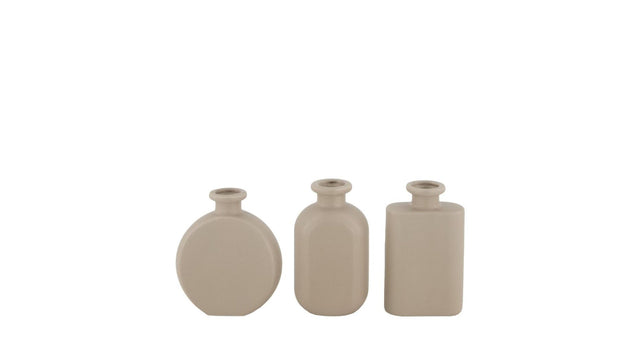 Vase ceramic 6.7x3.5x11.1cm light grey mix