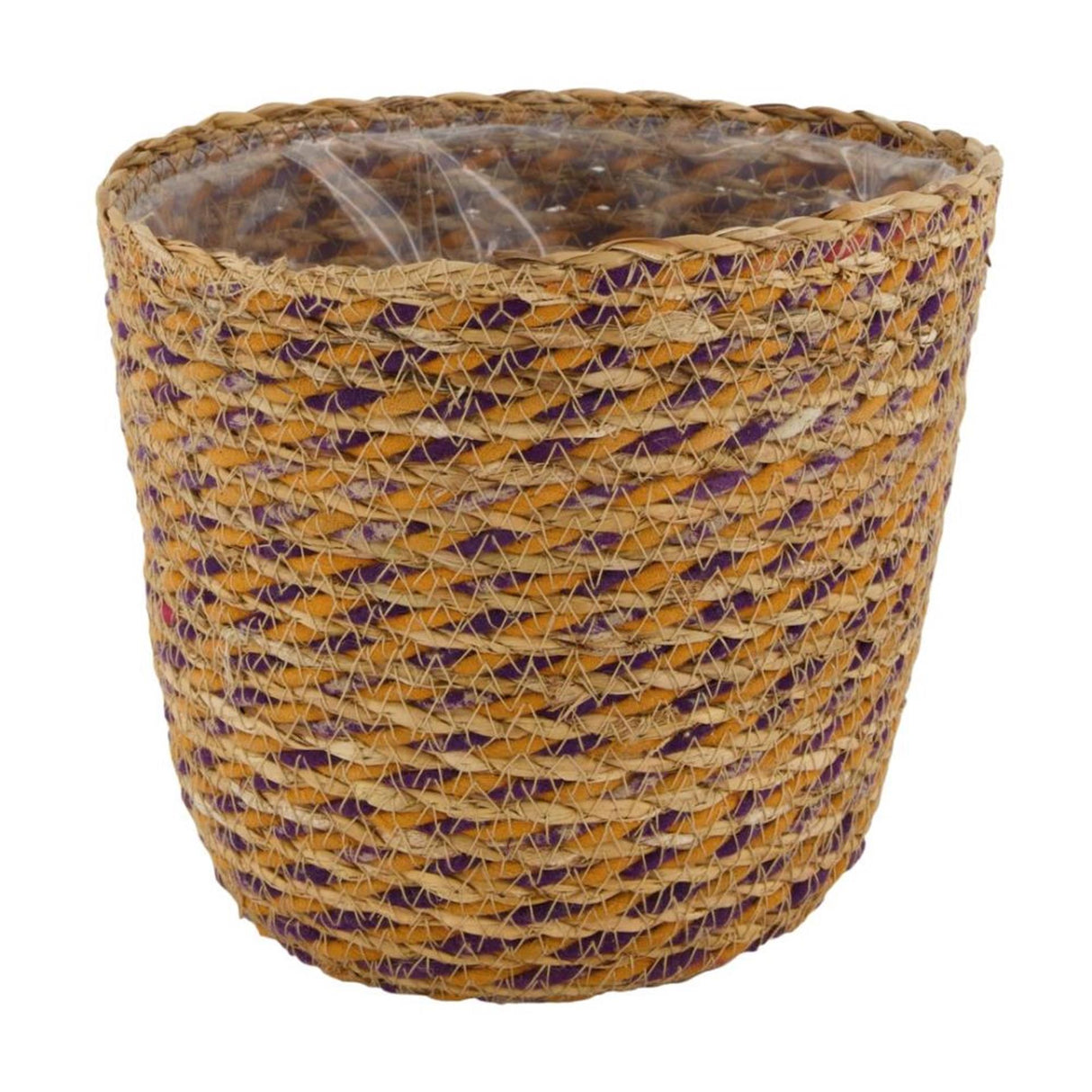 Naturel collections dijk natural collections mand zeegras met plastic binnenzijde ã˜18x16cm multi