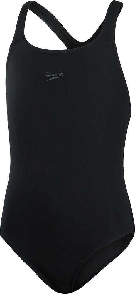 Speedo eco+ medalist meisjes sportbadpak - zwart