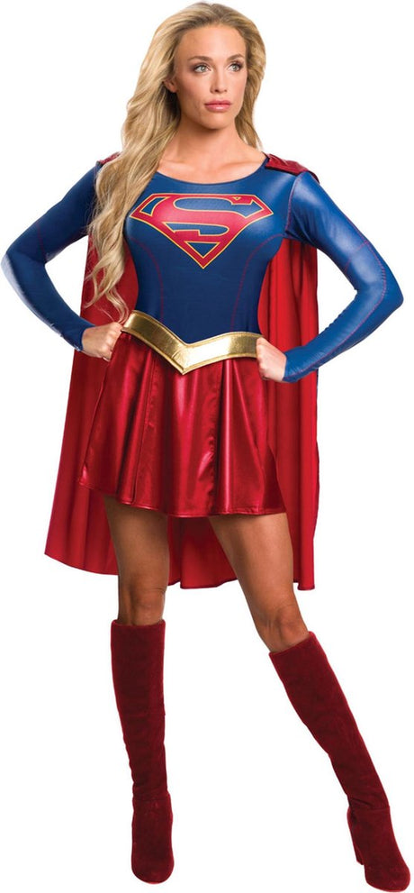 Rubies uk - supergirl serie kostuum voor vrouwen - large - volwassenen kostuums