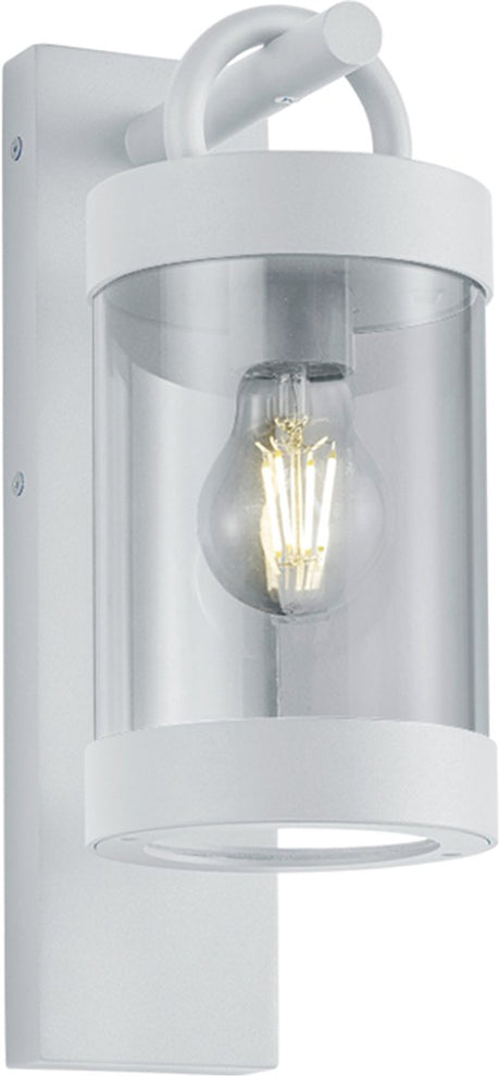 Trio sambesi - wandlamp - wit mat - excl. 1x e27 4 w - schemersensor - wandmontage - buitenverlichting - ip44