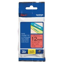 Labeltape brother tze431 12mmx8m zwart rood
