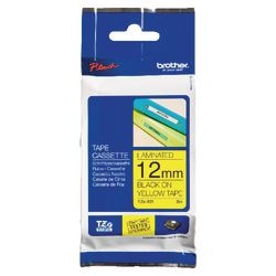 Brother tz-631 12mm - black on yellow - laminated (8m)