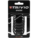 Trivio - spacer 10mm 1 1 8 aluminium zwart - 5 stuks