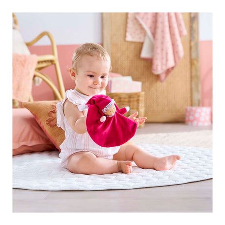 Corolle knuffeldoek roze grenadine baby knuffelpopje 17cm zacht speelgoed.