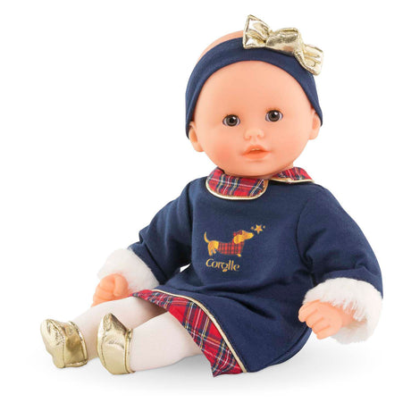 Corolle babypop calin margaux holidays zachte pop 30cm blauw vanillegeur.