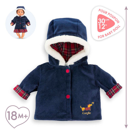 Corolle babypop jas - holidays poppenkleding 30cm winterjas.