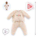 Corolle babypop trainingspak beige 36cm poppenkleding outfit.