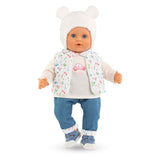 Corolle winterset babypop 36cm - poppenkleding wit polyester.