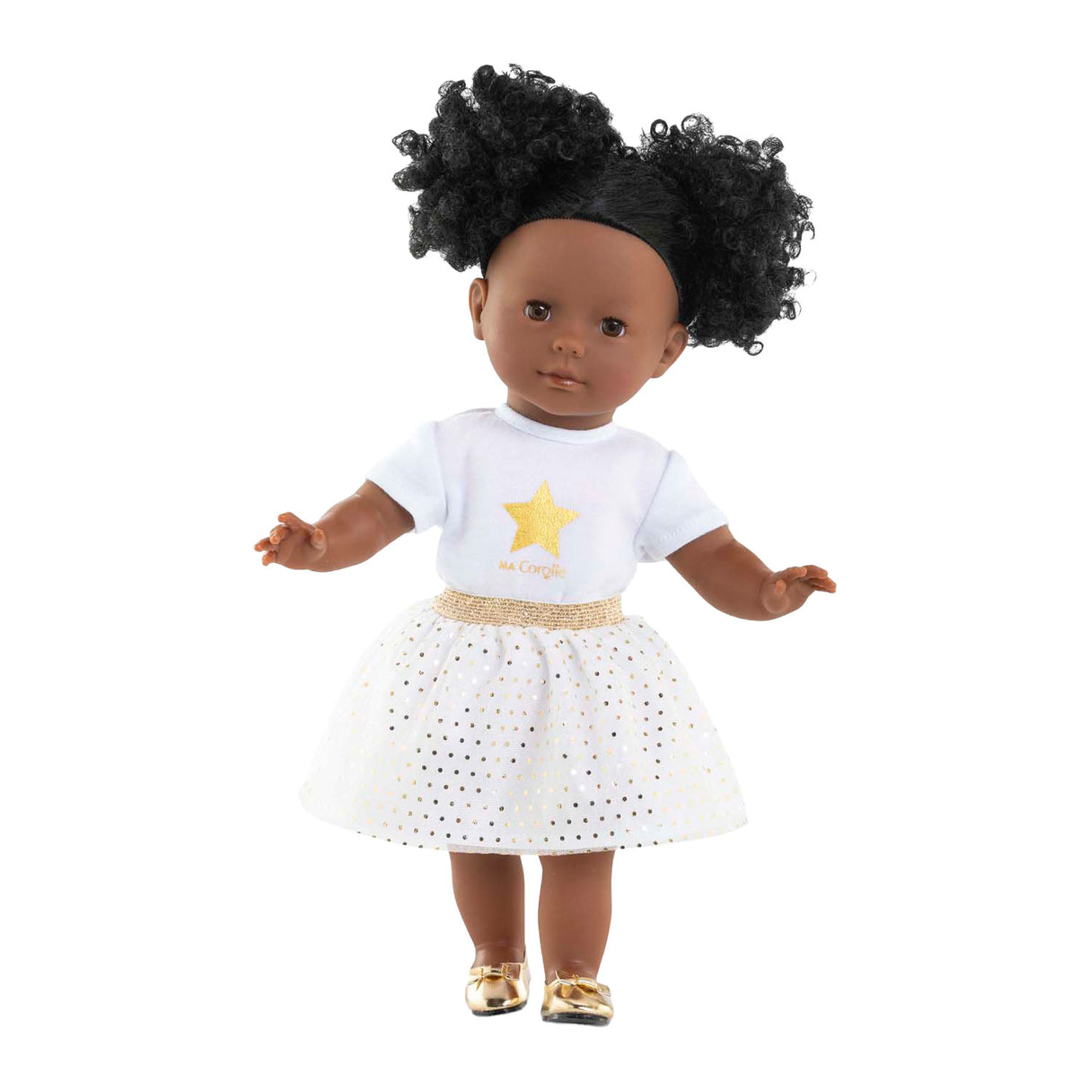 Corolle poppenkleding set topje en rok ivoor goud 36cm poppen.