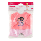 Corolle poppen pyjama roze 36cm - poppenkleding set.