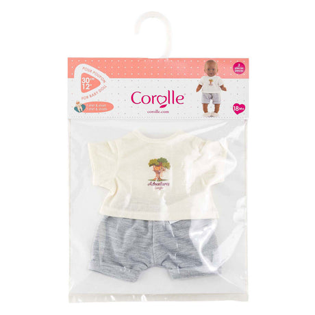 Corolle poppenoutfit t-shirt en korte broek kleine ontdekker 30cm. m