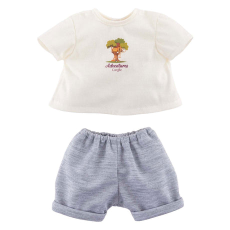 Corolle poppenoutfit t-shirt en korte broek kleine ontdekker 30cm. m