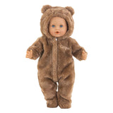 Corolle poppenkostuum bruin berenpakje 36cm zachte onesie. m