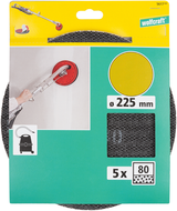Wolfcraft - 225mm schuurpapier - korrel 80 - 5 stuks - klittenband bevestiging - 5617000