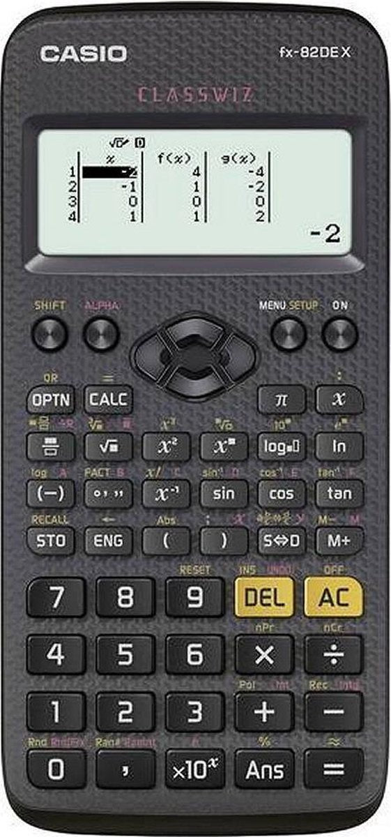 Casio fx-82dex - schoolrekenmachine - 12-cijferig display - batterijvoeding - zwart
