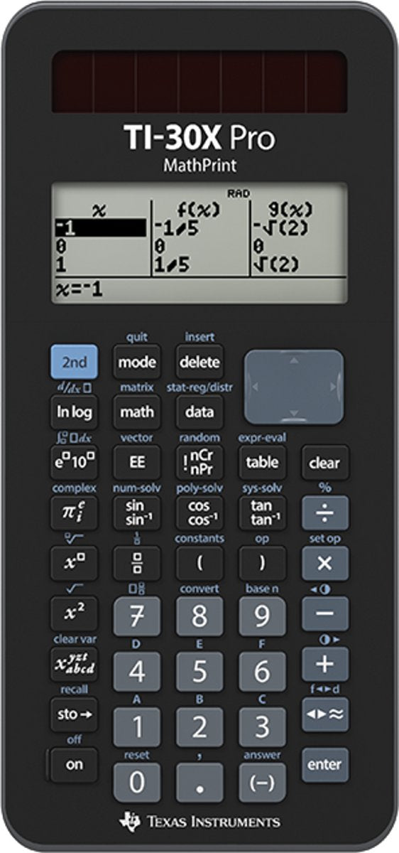 Texas instruments ti-30x pro mathprint cas wetenschappelijke rekenmachine