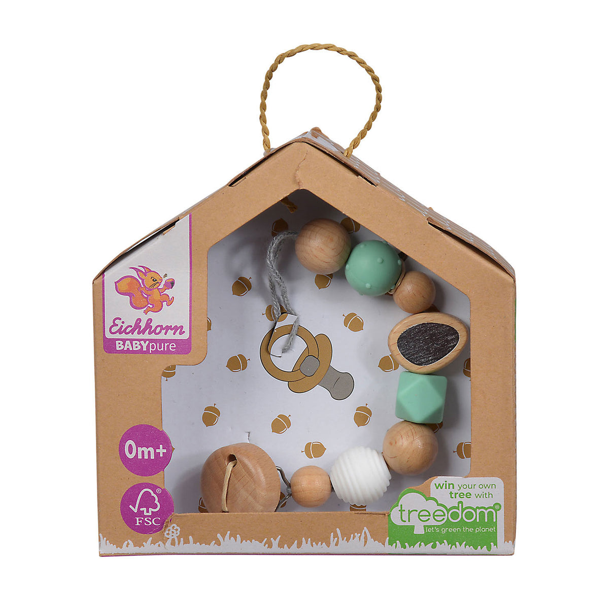 Eichhorn Puppelchen Holz Pacifier Ketten