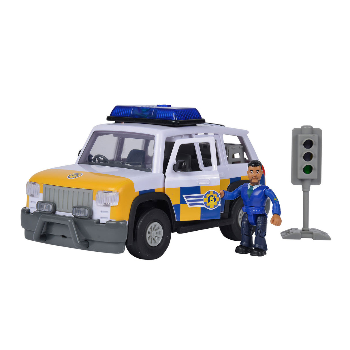 Simba brandweerman sam politie auto 4x4 met figuur