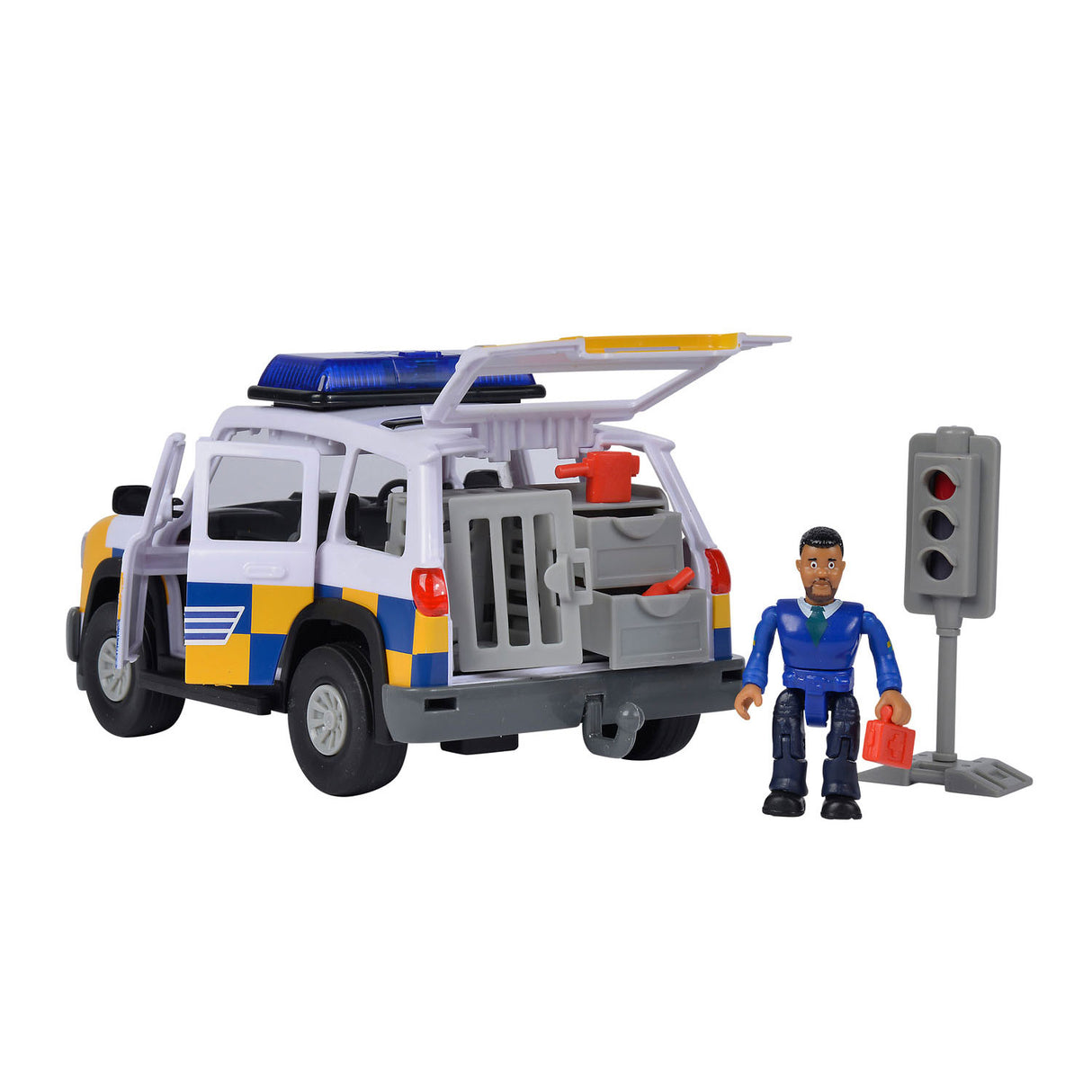 Simba brandweerman sam politie auto 4x4 met figuur