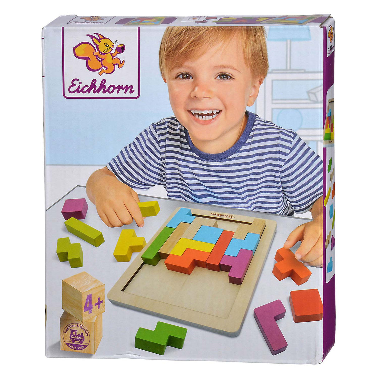 Eichhorn houten vormenpuzzel educatief speelgoed 20-delig.