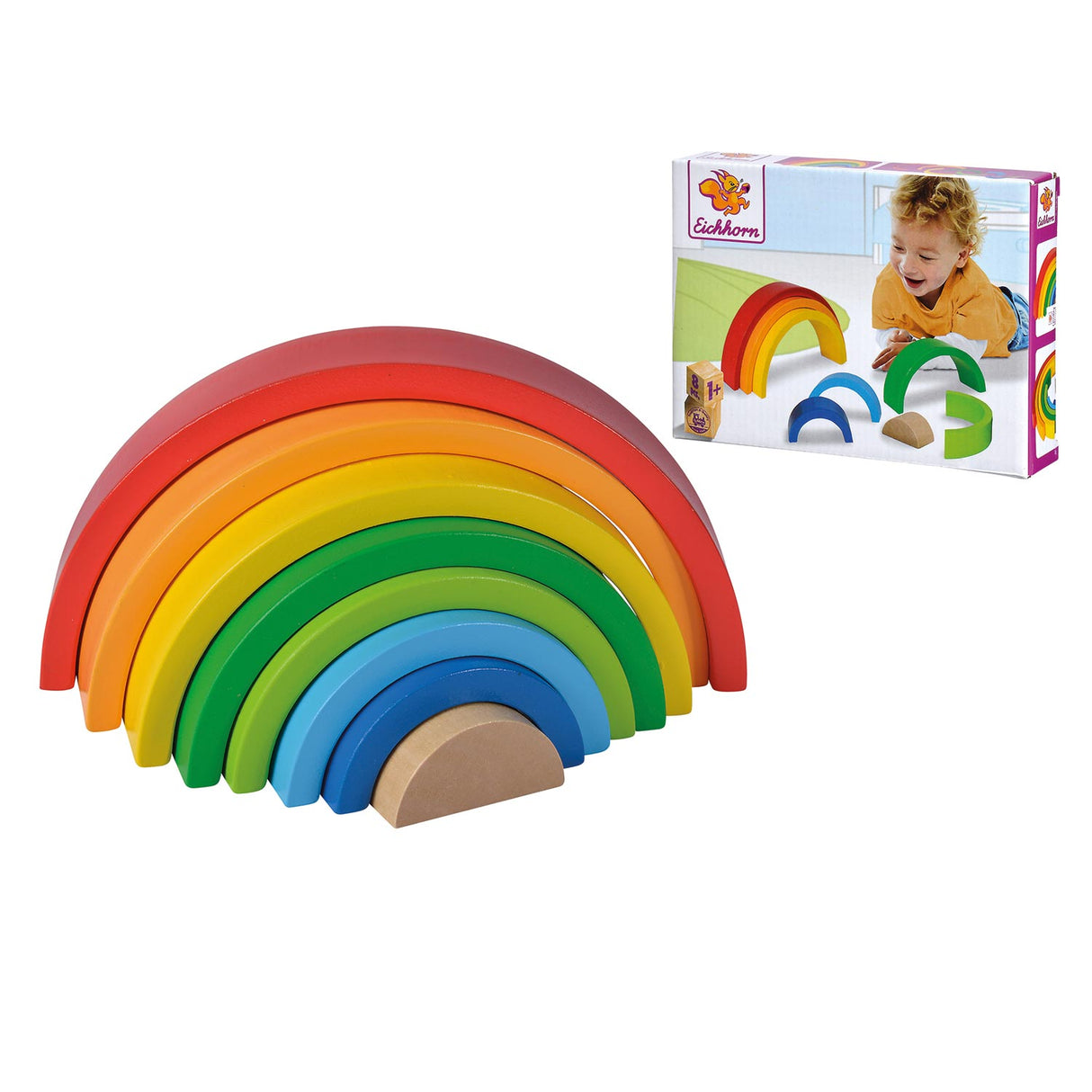 Eichhorn Houten Stapelregenboog 8dlg.