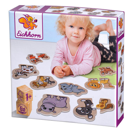 Eichhorn houten dierenpuzzel, 16st.