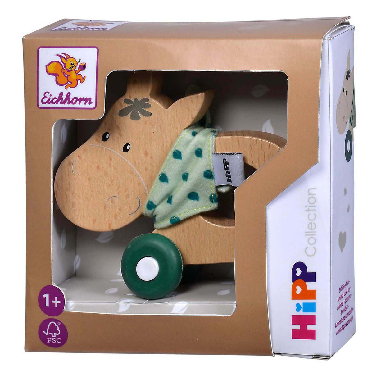 Den Eichhorn Puppelchen Hippo Whoden Push Figur Donkey