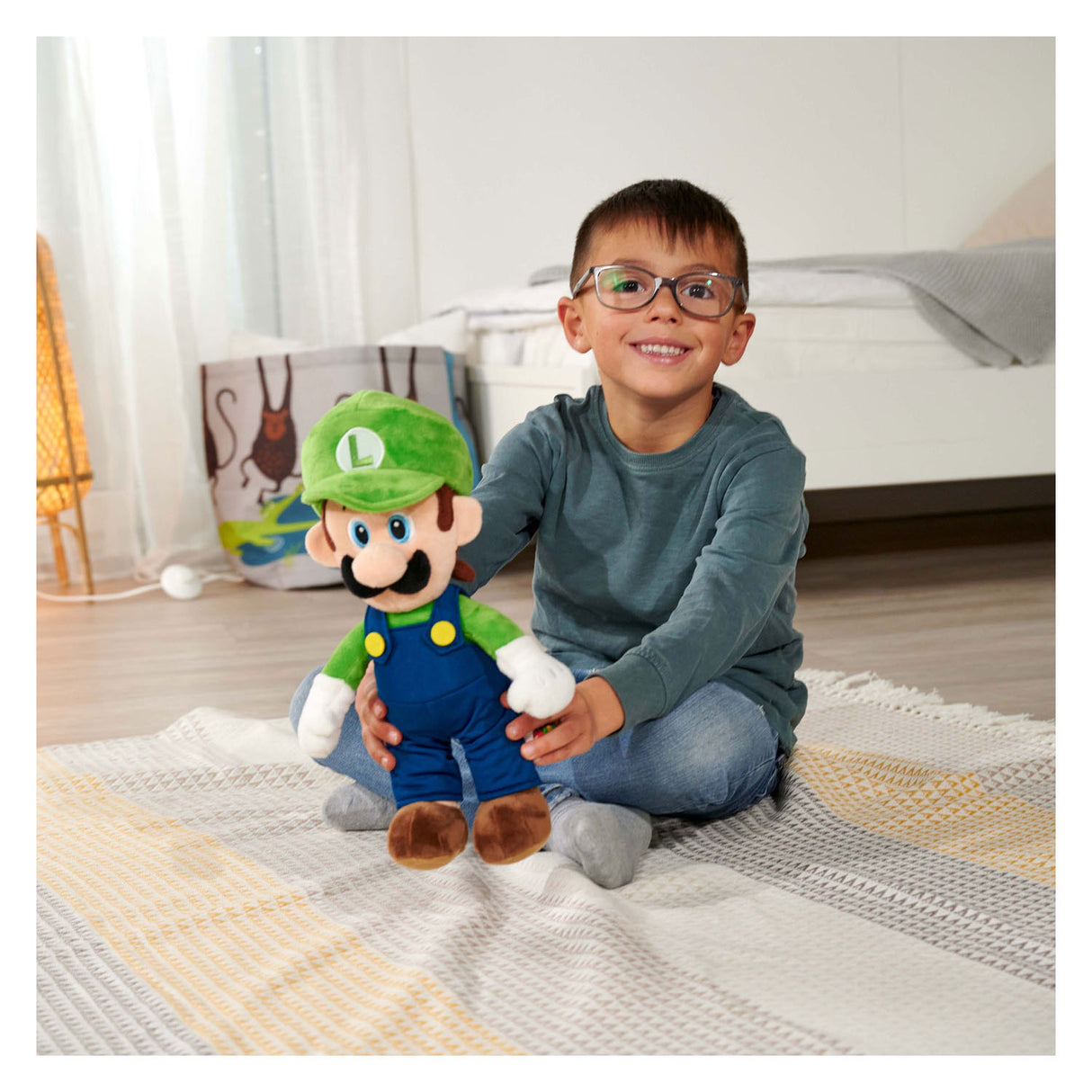 Simba knuffel pluche super mario luigi, 30cm