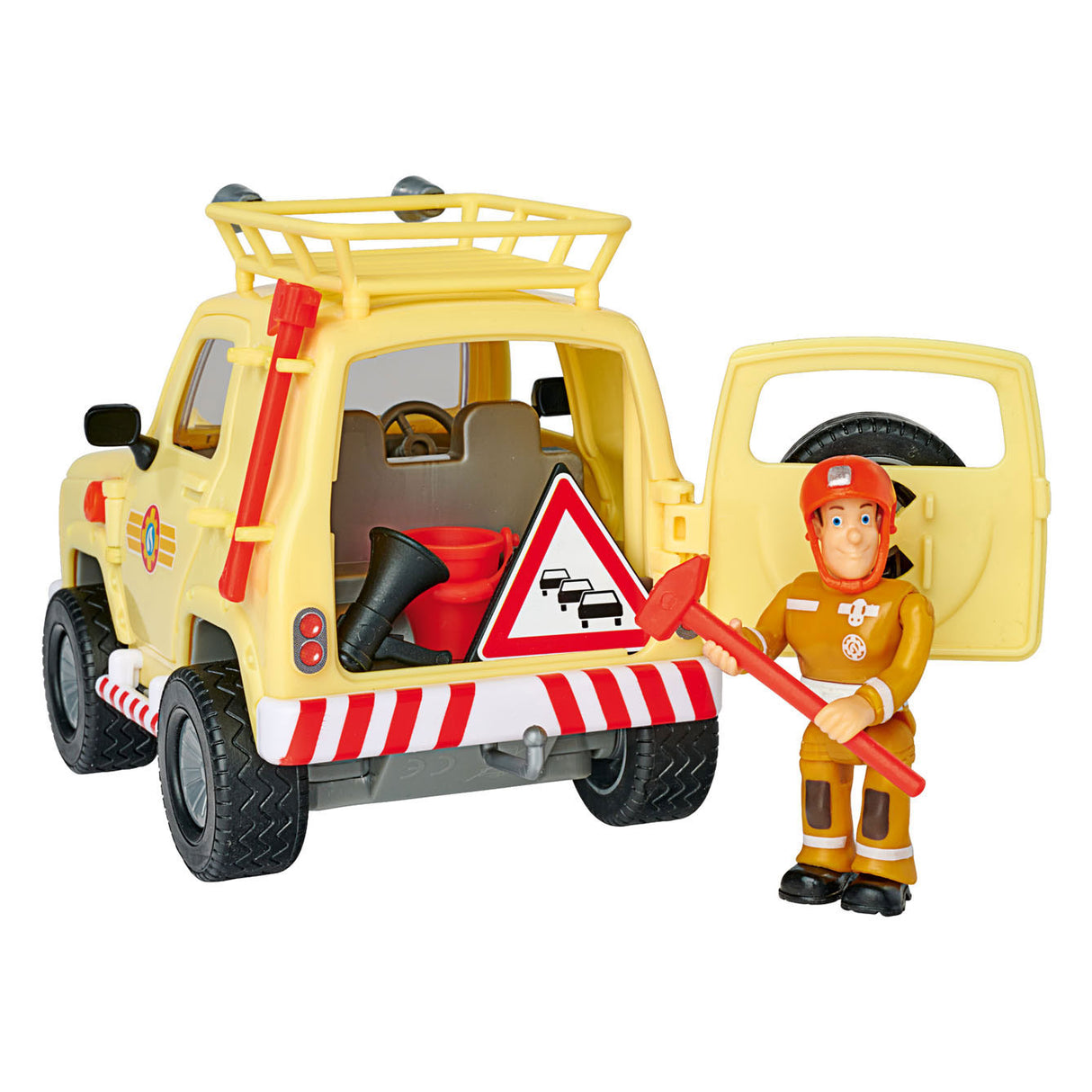 Simba brandweerman sam mountain 4x4 jeep met figuur