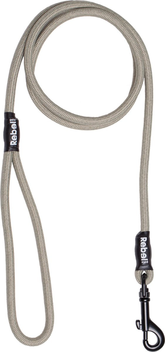 Rebel petz hondenriem - taupe - s - 8mm x 140cm