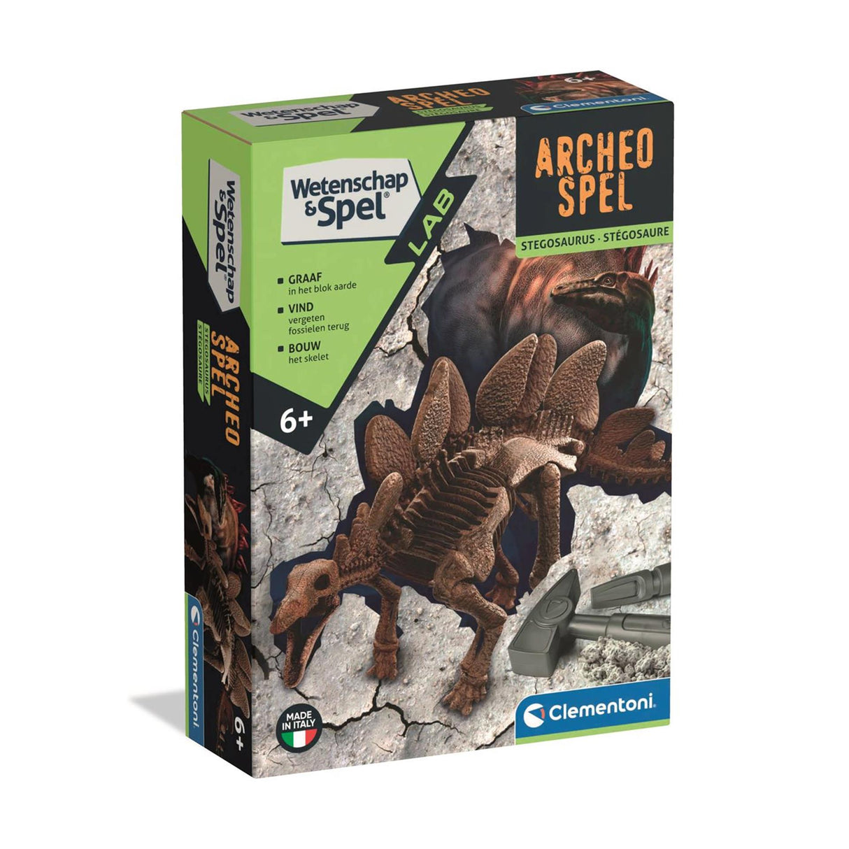 Clementoni wetenschap spel - archeologisch spel - stem speelgoed - stegosaurus skelet opgraven - vanaf 7 jaar